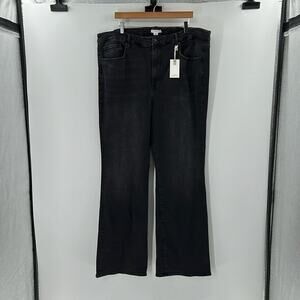 Good American Women's Good Classic Boot Jeans - Black162 - 24 Plus - NWT